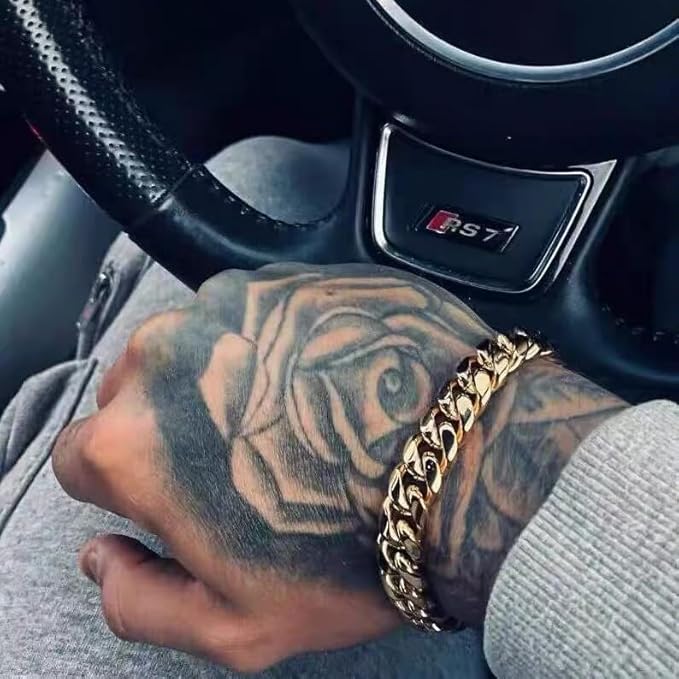 Gold Plated Cuban Link Chain Bracelet