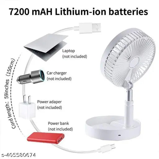 Portable USB Rechargeable Desk Fan