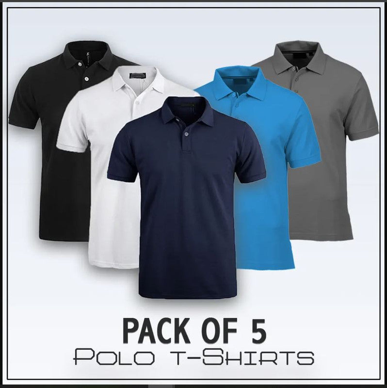 Polo Men's T-Shirts (Vason) (Pack Of 5)