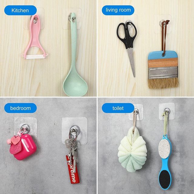 Wall Mount Hooks for Home 20 Pcs