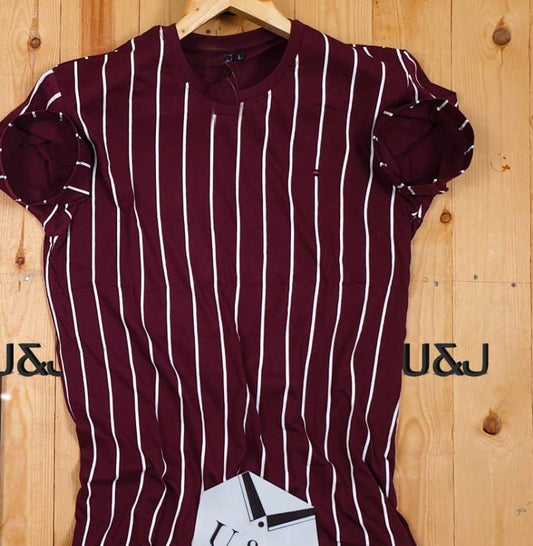 U&J Men's Printed T-Shirt (Brown)