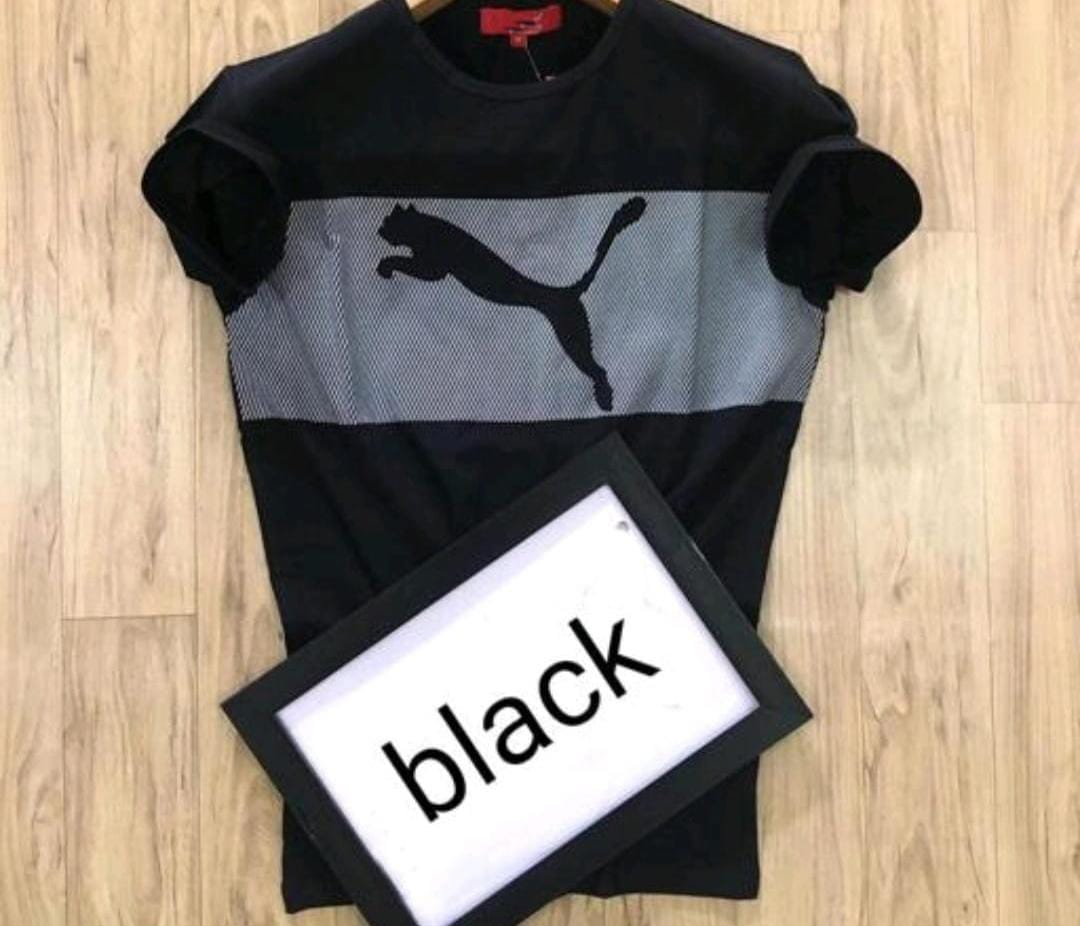 Puma Men's Trending T-Shirt (Black & Grey)