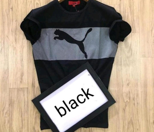 Puma Men's Trending T-Shirt (Black & Grey)
