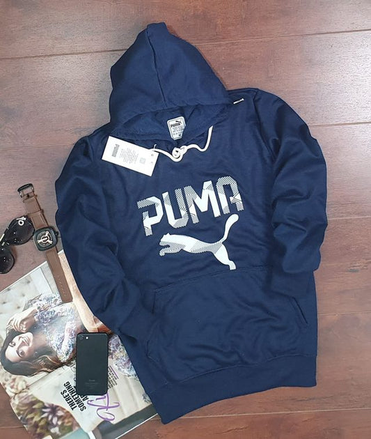Unisex Printed Hoodie for Men & Women (Blue, S)