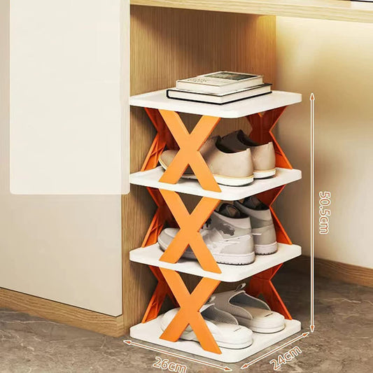Multicolor Foldable Shoe Rack