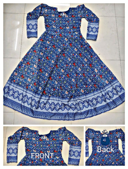 Stylish Printed Georgette Gown For Women