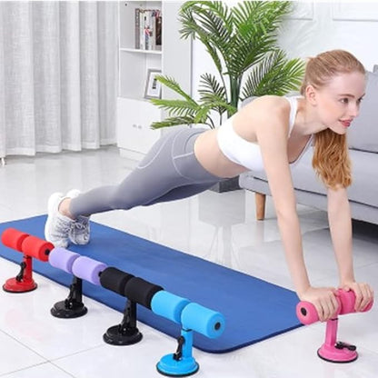 Sit-ups and Push-ups Bar with Foam Handle and Rubber Suction