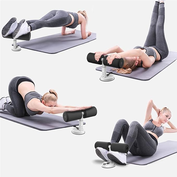 Sit-ups and Push-ups Bar with Foam Handle and Rubber Suction