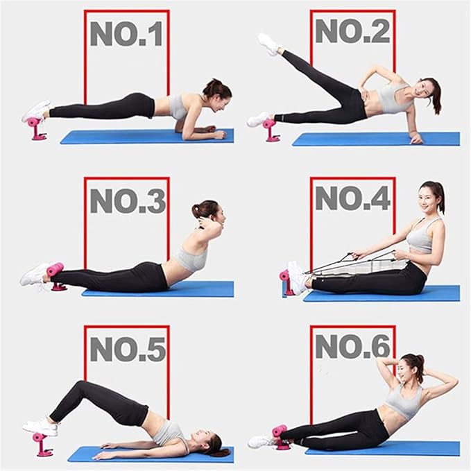 Sit-ups and Push-ups Bar with Foam Handle and Rubber Suction