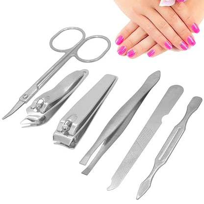 6 in 1 Nail Art Clipper Pedicure Manicure Tweezer Set