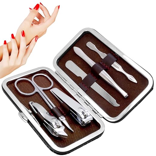 6 in 1 Nail Art Clipper Pedicure Manicure Tweezer Set