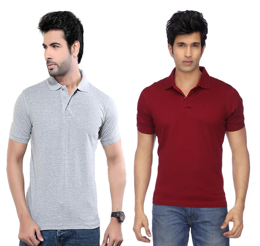 Ketex Cotton Blend Half Sleeves T-Shirt (Pack of 2)