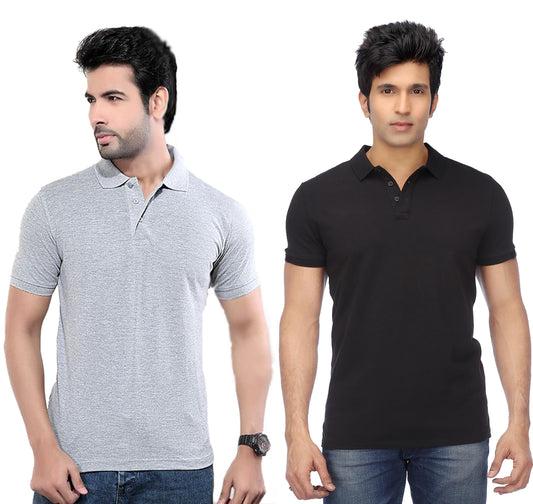 Ketex Cotton Blend Half Sleeves T-Shirt (Pack of 2)