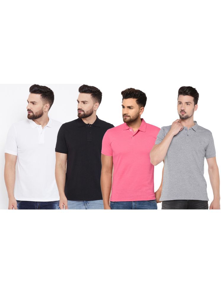 Ketex Cotton Blend Half Sleeves Tshirt (Pack of 4)