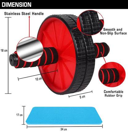 Premium Abs Roller Wheel for Home Workout With Knee Mat