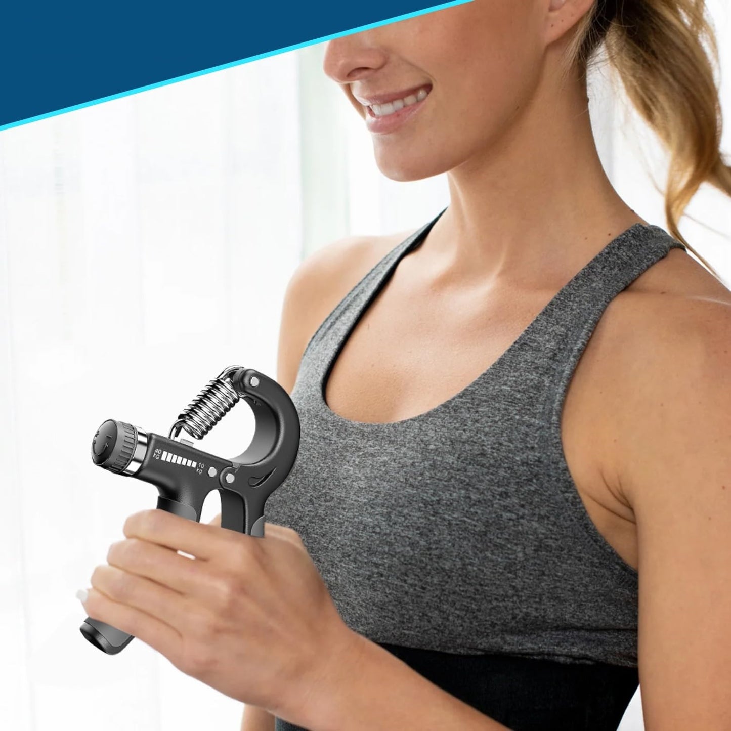 Premium Hand Grip Strengthener, (Black)