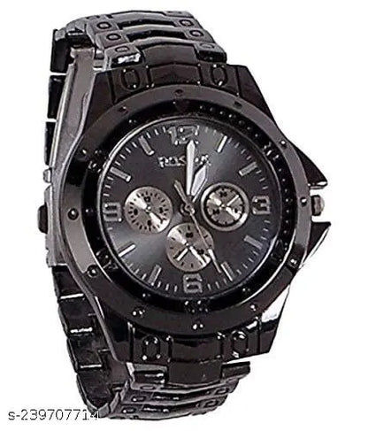 Arabic VVS Skeleton Luxury Analog Black Dial Watch