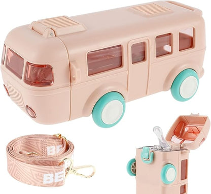 2-in-1 Toy Bus for Kids with Water Bottle, | Picnic Bottle | Sipper Bottle Leak Proof