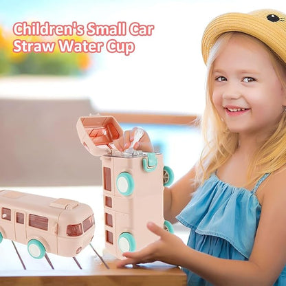 2-in-1 Toy Bus for Kids with Water Bottle, | Picnic Bottle | Sipper Bottle Leak Proof