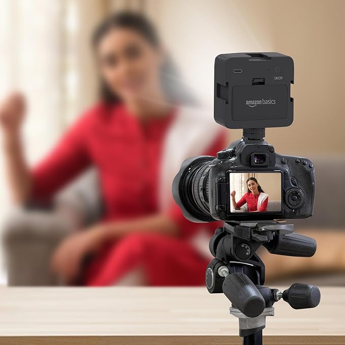 Camera Video Light with Clip and 3 Cold Shoe Connectors