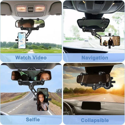 Phone Mount for Car Rear View Mirror Phone Holder