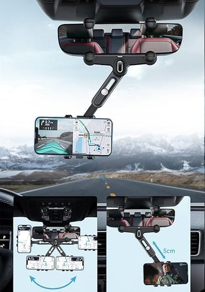 Phone Mount for Car Rear View Mirror Phone Holder