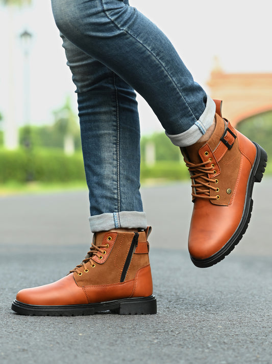 Tan Boots By Ceize Collections