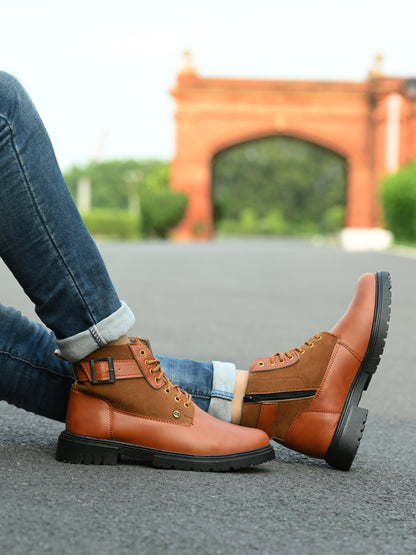 Tan Boots By Ceize Collections
