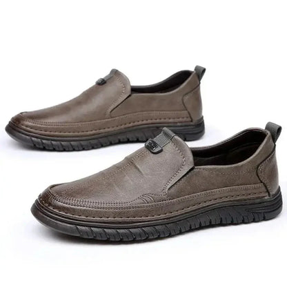 Leather brown shoes