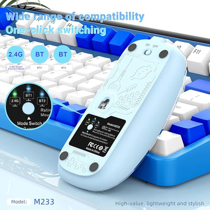 Transparent & Rechargeable Mouse Type-C One-Key for Desktop