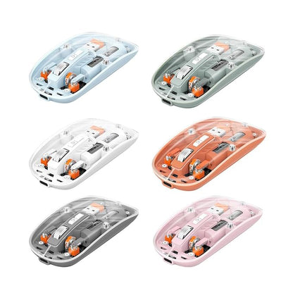 Transparent & Rechargeable Mouse Type-C One-Key for Desktop