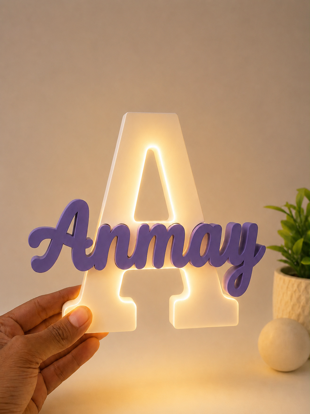 🔥 Personalized 3D Name Sign With Light – Custom Name Decor for Home & Gifts