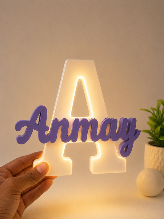 🔥 Personalized 3D Name Sign With Light – Custom Name Decor for Home & Gifts
