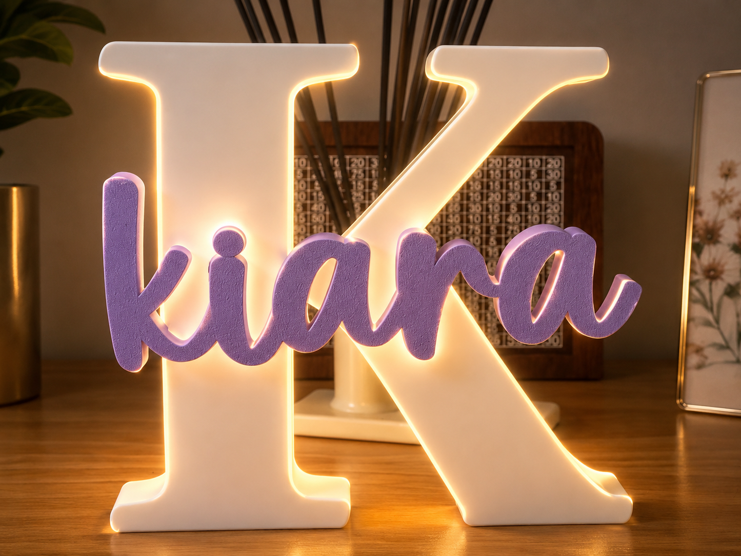 🔥 Personalized 3D Name Sign With Light – Custom Name Decor for Home & Gifts