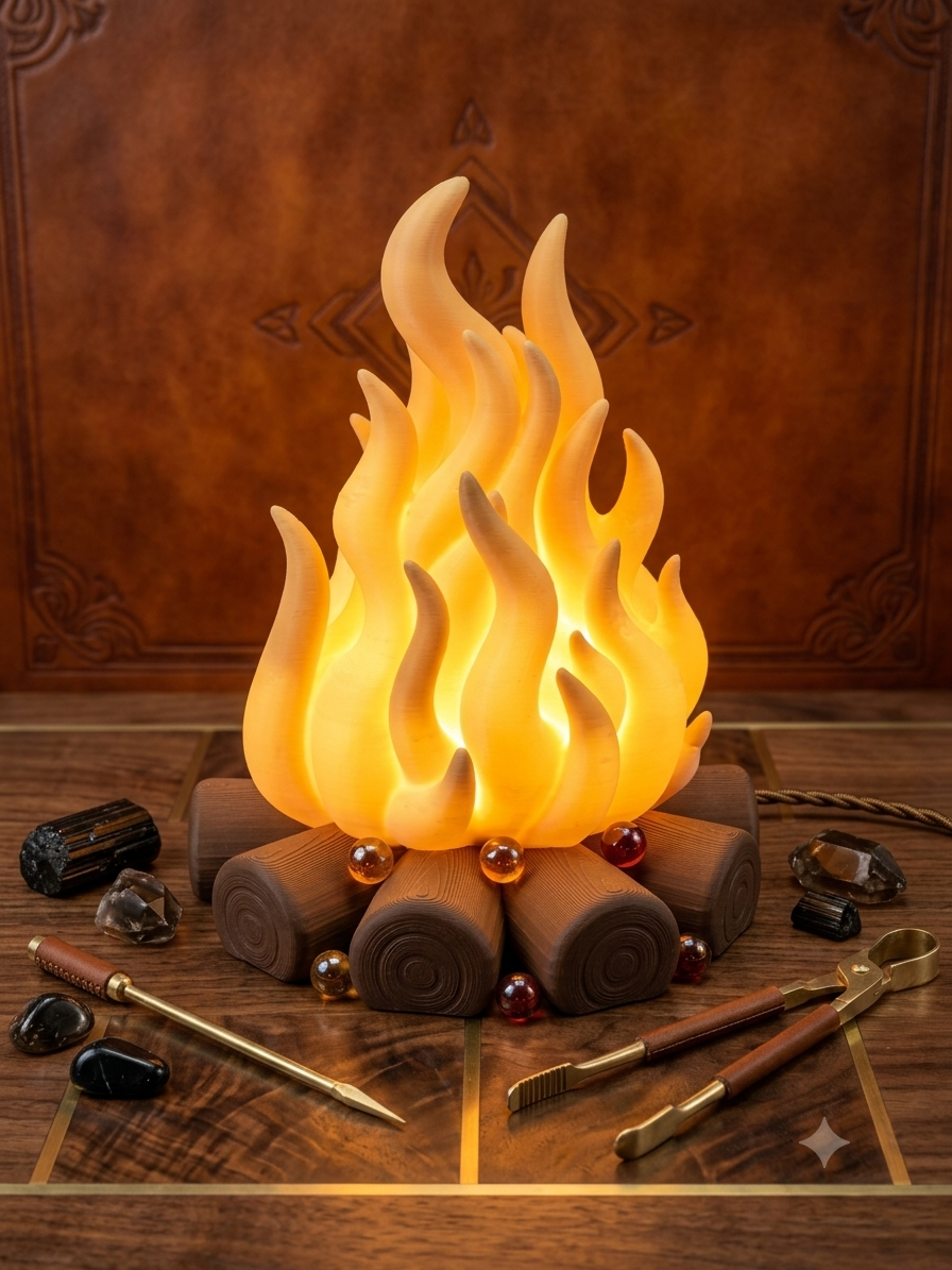Lumina Flame: The Luxury 6” Bonfire Ambient Lamp