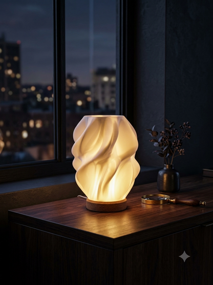 Aura Flow Tabletop Lamp – Midnight Edition (6-Inch)