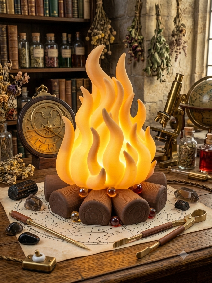 Lumina Flame: The Luxury 6” Bonfire Ambient Lamp