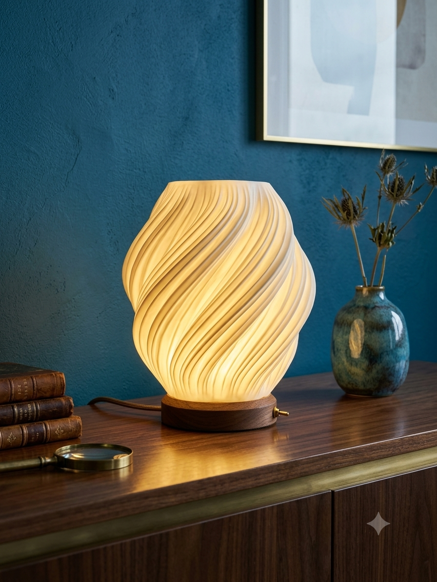 Artisan Miniature Twist Lamp (6-Inch Premium Decor)