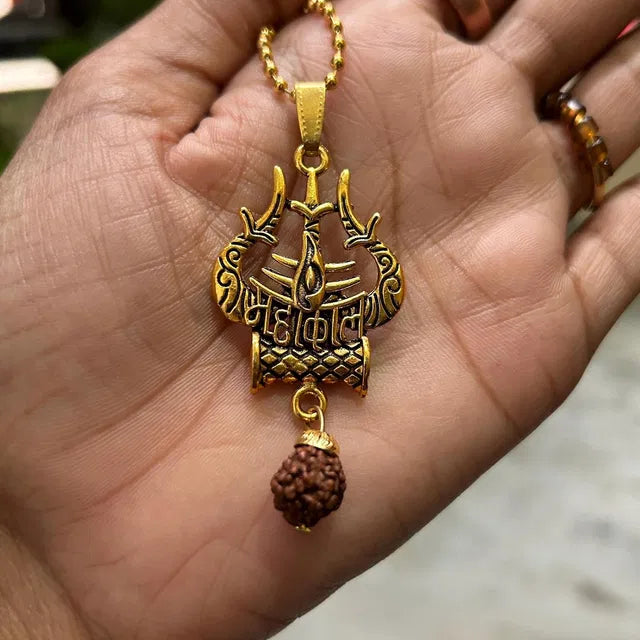 Spiritual Necklace Of Shiva Trishul damaru