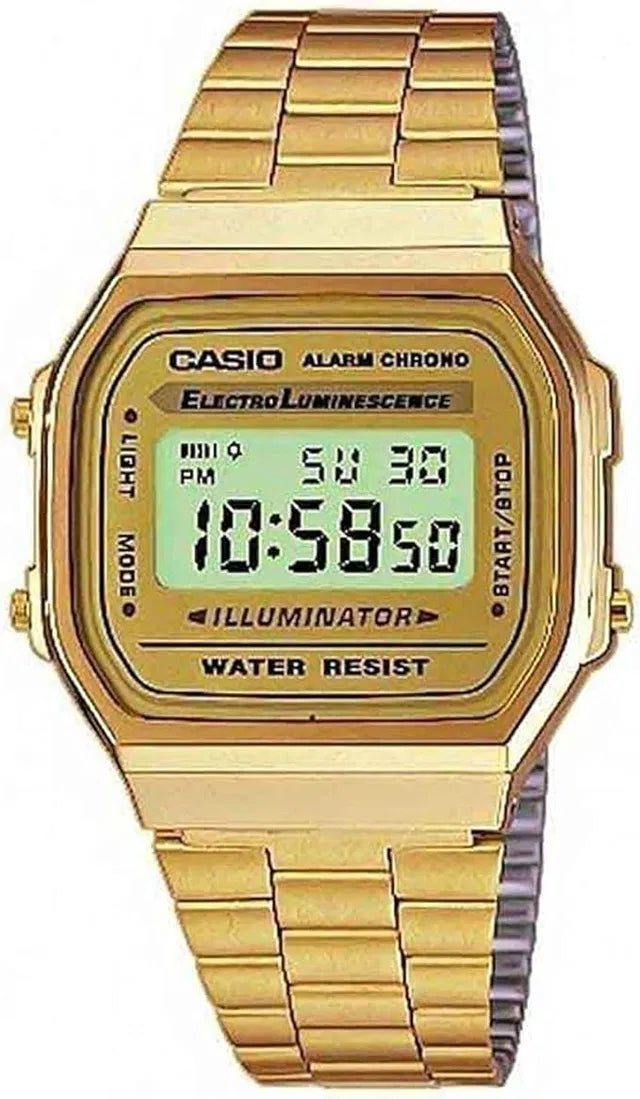 Casio A168WG-9 Digital Gold Tone Unisex Watch