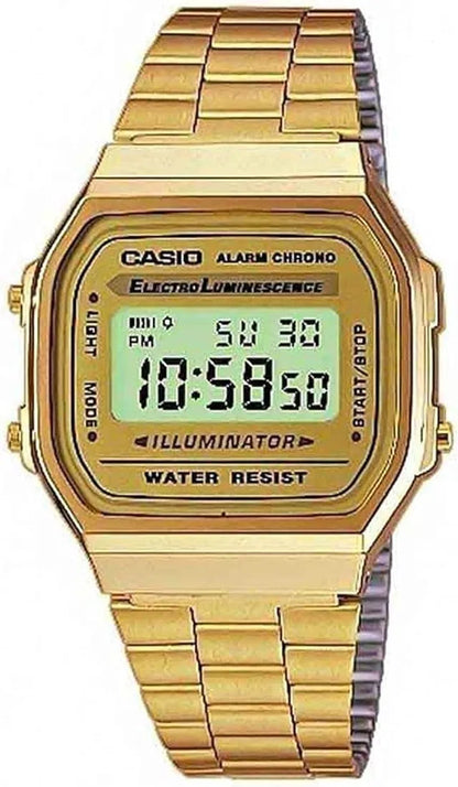 Casio A168WG-9 Digital Gold Tone Unisex Watch