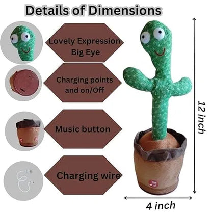 Talking & Dancing Cactus For Kids & Adults