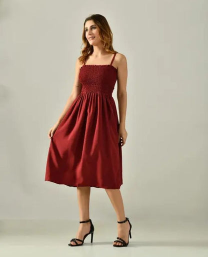 Stylish Dress For Girls (Maroon)