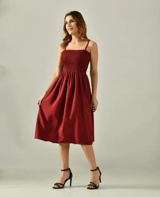 Stylish Dress For Girls (Maroon)