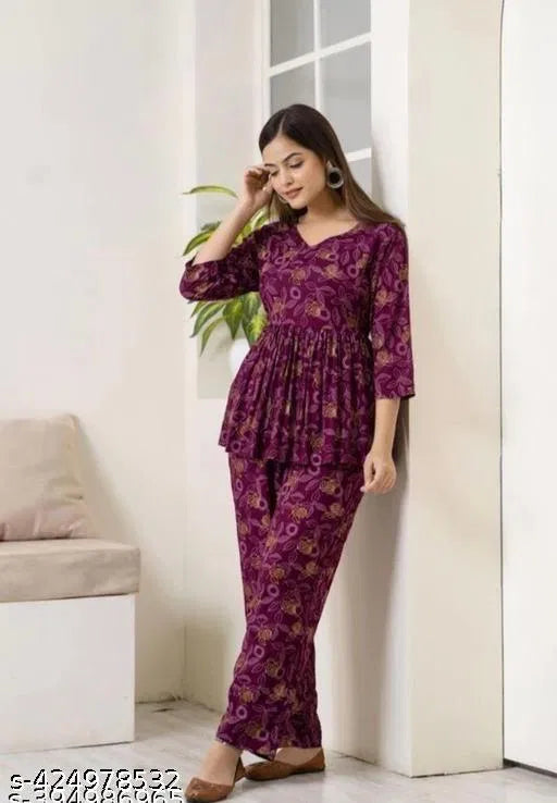 Printed Co-Ord Sets For Girls