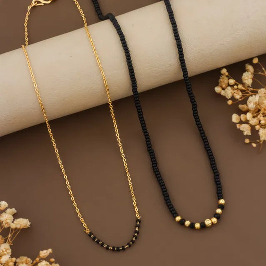 Gold Plated Mangalsutra (30 Inch And 24 Inch)