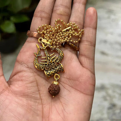 Spiritual Necklace Of Shiva Trishul damaru