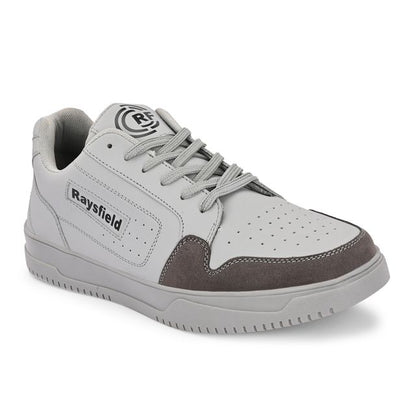 ANJRS Men's Styles White & Grey Trendy Anti-Skid Sneakers