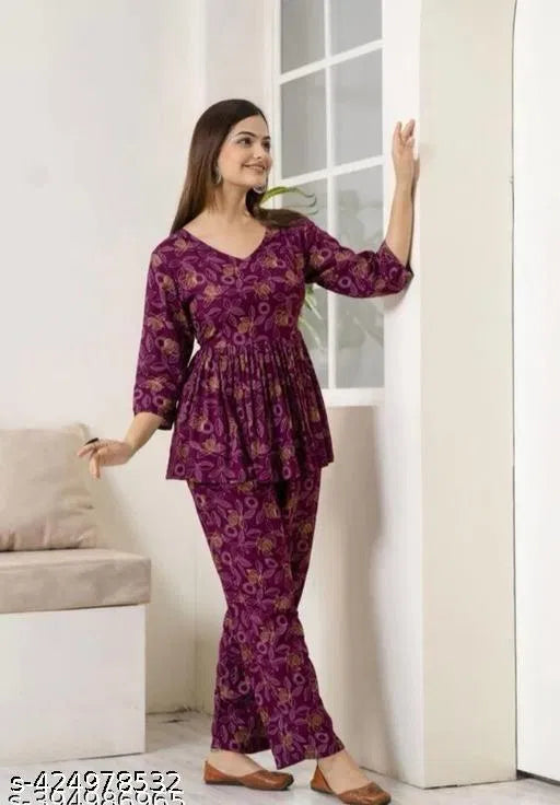 Printed Co-Ord Sets For Girls