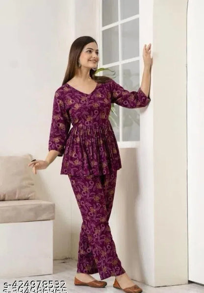 Printed Co-Ord Sets For Girls